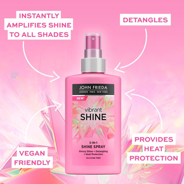 John Frieda Vibrant Shine Detangling Heat Protection 3-in-1 Spray thumbnail 2