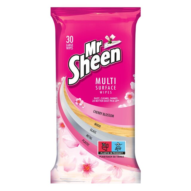 Mr Sheen Cherry Blossom Bio-Degradable Wipes