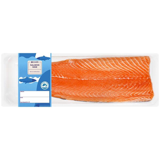Ocado Side of Salmon Skin On & Boneless thumbnail 2