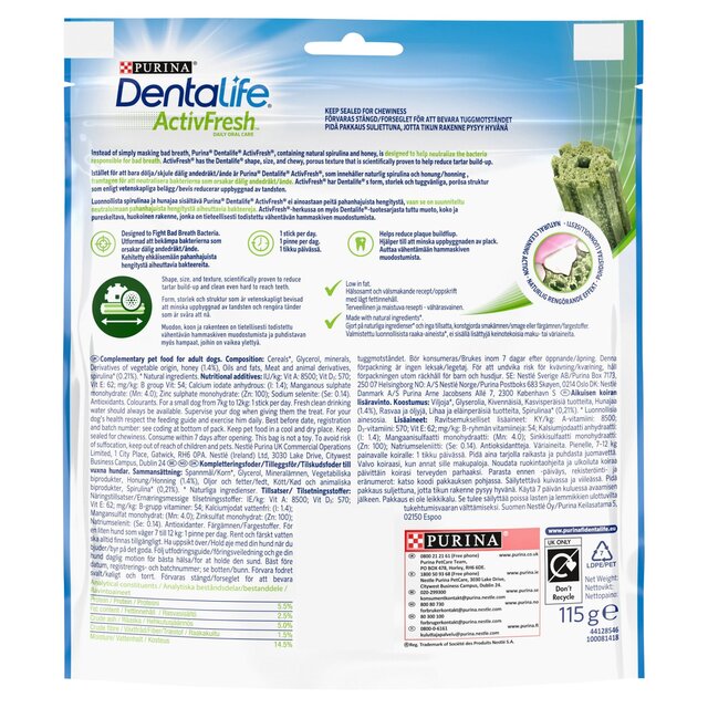 Dentalife ActivFresh Small Dental Chicken Dog Chews thumbnail 2