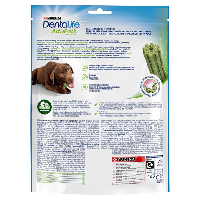 Dentalife ActivFresh Large Dental Chicken Dog Chews thumbnail 2