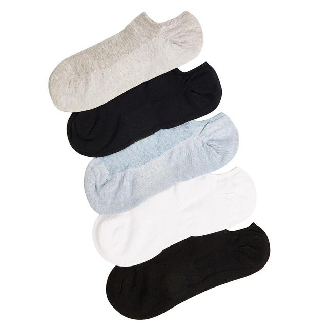 M&S Collection Womens Ultimate Comfort Trainer Liners, White Mix