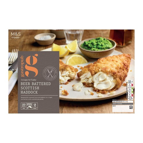 M&S Gastropub Battered Fish & Peas Main for Two