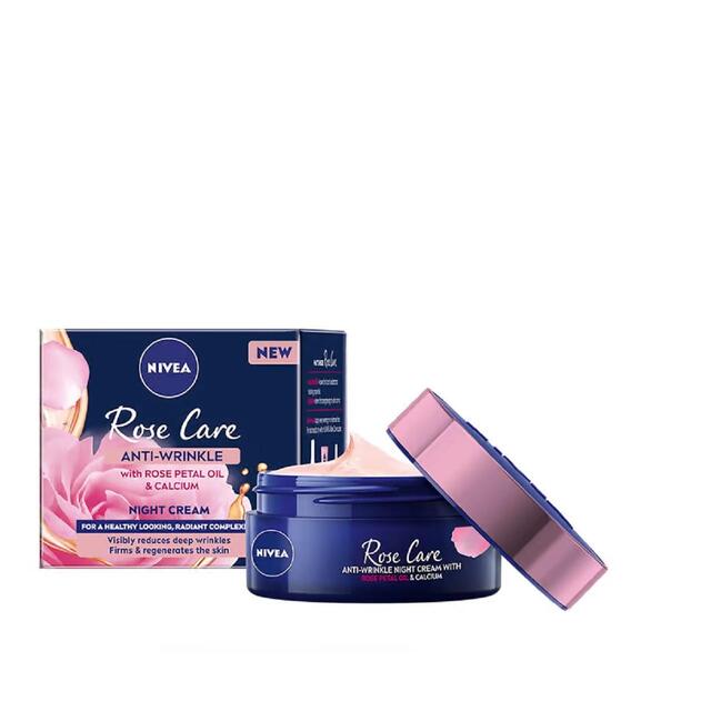 NIVEA Rose Care Anti Wrinkle Night Cream with Rose Petal Oil & Calcium thumbnail 2