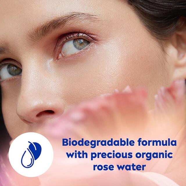 NIVEA Rose Care Biodegradable Micellar Face Wipes with Organic Rose Water thumbnail 3