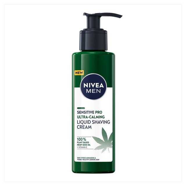 NIVEA MEN Sensitive Pro Ultra Calming Liquid Shaving Cream with Hemp Oil