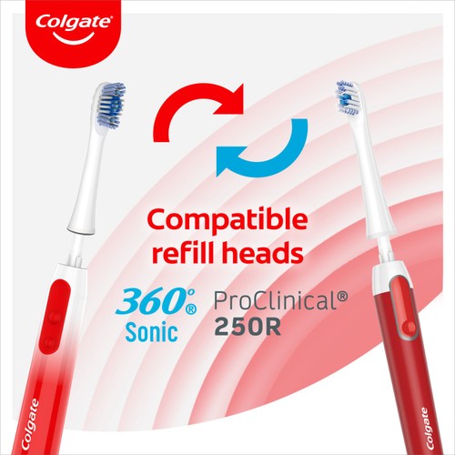 Colgate 360 Sonic Battery Toothbrush Heads Refills Max White Soft thumbnail 7
