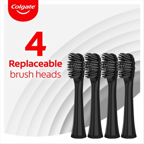 Colgate 360 Sonic Battery Toothbrush Heads Refills Charcoal Soft thumbnail 4