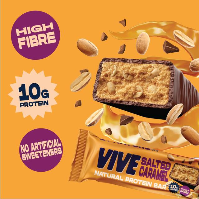Vive Vegan Chocolate Protein Bars- Salted Caramel thumbnail 3