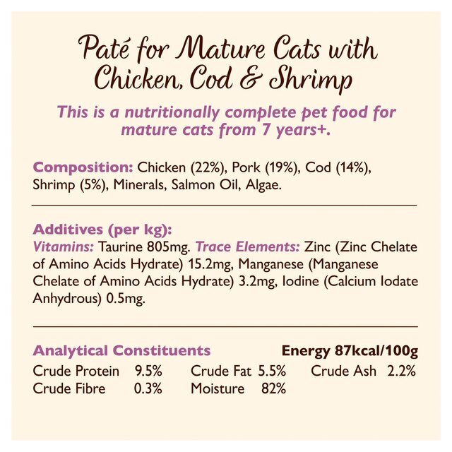 Lily's Kitchen Chicken & Cod with Shrimp Pate for Mature Cats thumbnail 6