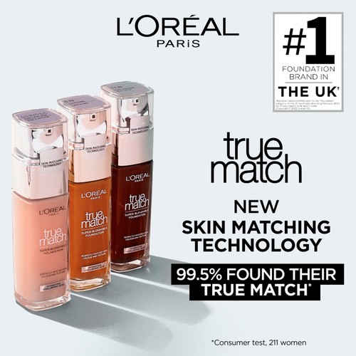 L'Oreal Paris True Match Liquid Foundation 8.5C Pecan thumbnail 3