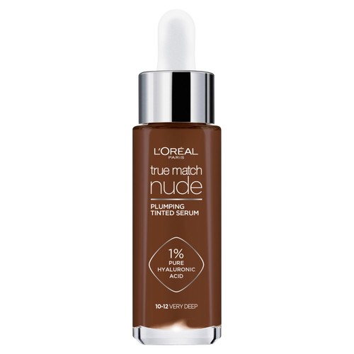 L'Oreal Paris True Match Plumping Tinted Skin Serum, 10-12 Very Deep