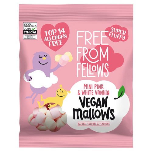 Free From Fellows Vegan Vanilla Pink & White Mini mallow