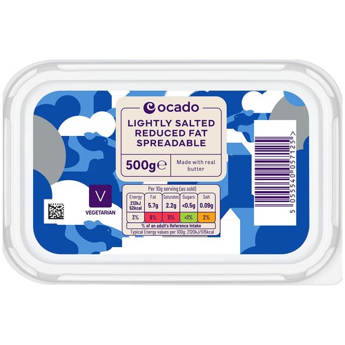 Ocado Lightly Salted Reduced Fat Spreadable thumbnail 2