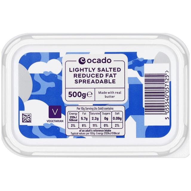 Ocado Lightly Salted Reduced Fat Spreadable thumbnail 2