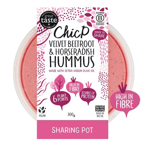 ChicP Sharing Table Beetroot & Horseradish hummus Pot