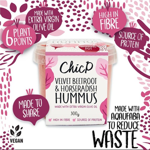 ChicP Sharing Table Velvet Beetroot & Horseradish Hummus Pot thumbnail 4