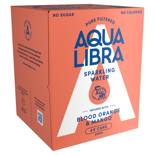 Aqua Libra Blood Orange & Mango Infused Sparkling Water thumbnail 2