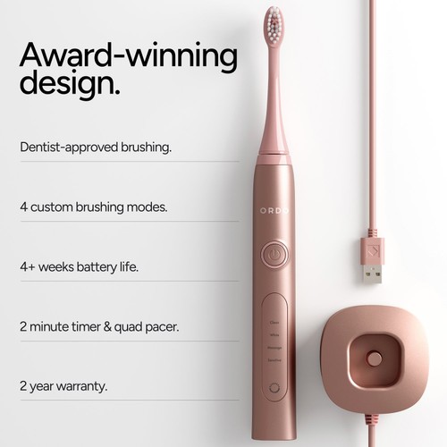 Ordo Sonic+ Electric Toothbrush - Rose Gold thumbnail 3