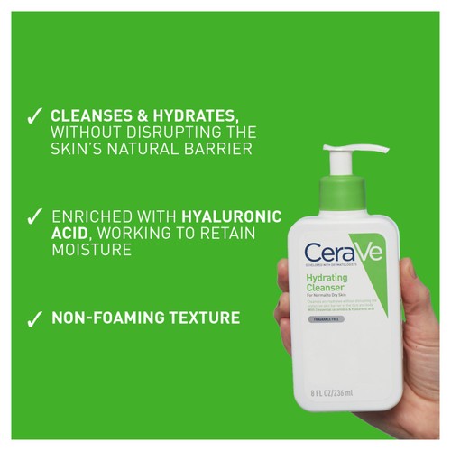 CeraVe Hydrating Cleanser with Hyaluronic Acid thumbnail 2