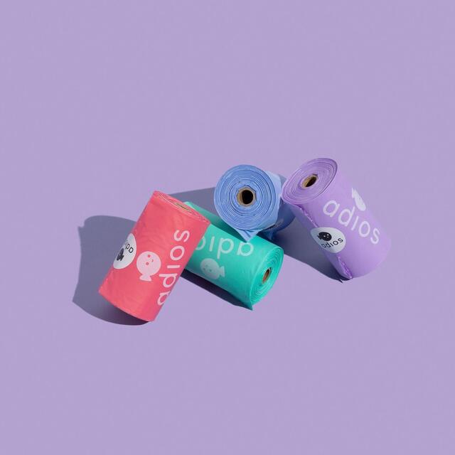 Adios Compostable Dog Poo Bags - Rainbow thumbnail 3