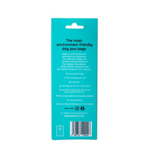Adios Compostable Dog Poo Bags - Rainbow  thumbnail 3