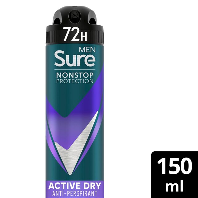 Sure Men 72hr Nonstop Protection Active Dry Antiperspirant Deodorant