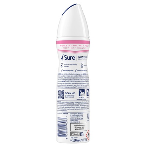 Sure Women 72hr Nonstop Protection Invisible Pure Antiperspirant Deodorant thumbnail 7
