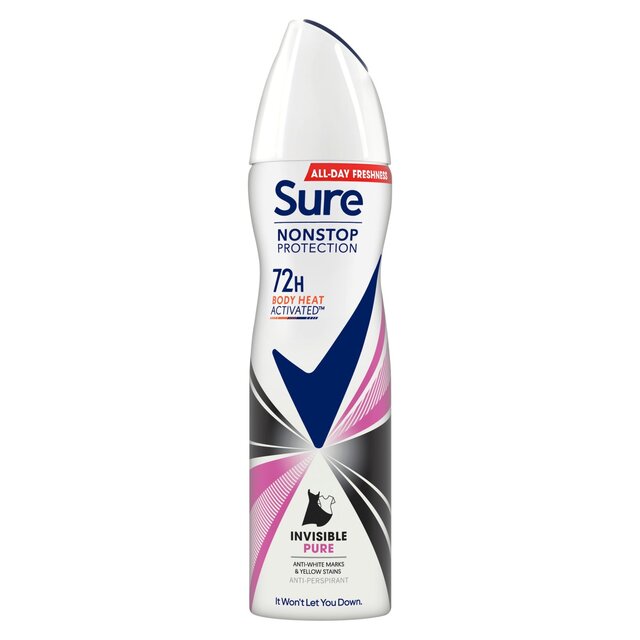 Sure Women 72hr Nonstop Protection Invisible Pure Antiperspirant Deodorant thumbnail 2