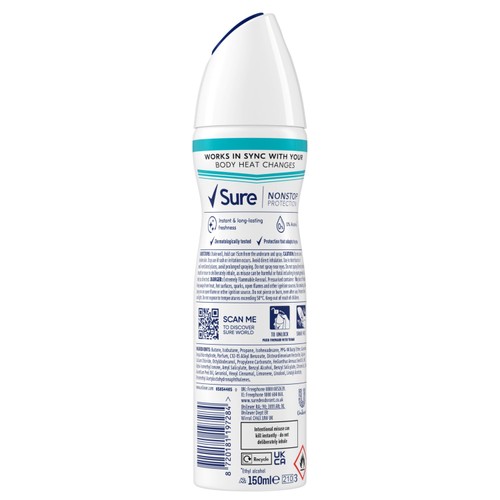 Sure Women 72hr Nonstop Protection Invisible Aqua Antiperspirant Deodorant thumbnail 7