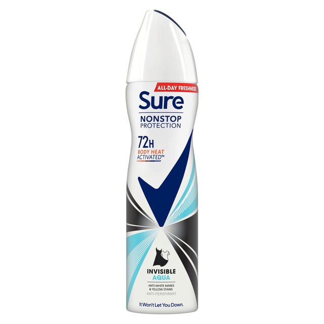 Sure Women 72hr Nonstop Protection Invisible Aqua Antiperspirant Deodorant thumbnail 7