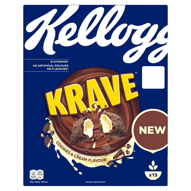 Kellogg's Krave Cookies & Cream Breakfast Cereal thumbnail 2