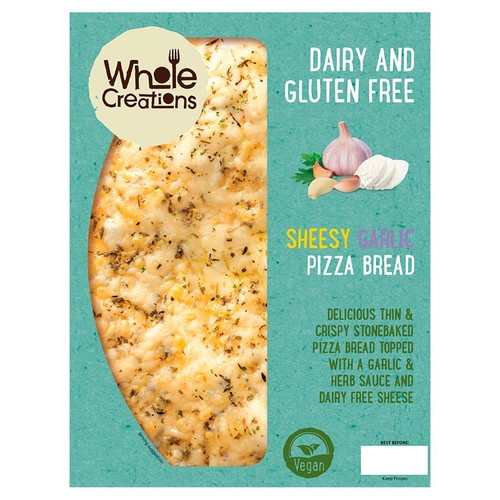 Wholecreations Dairy and Gluten Free Sheesy Garlic Pizza Bread