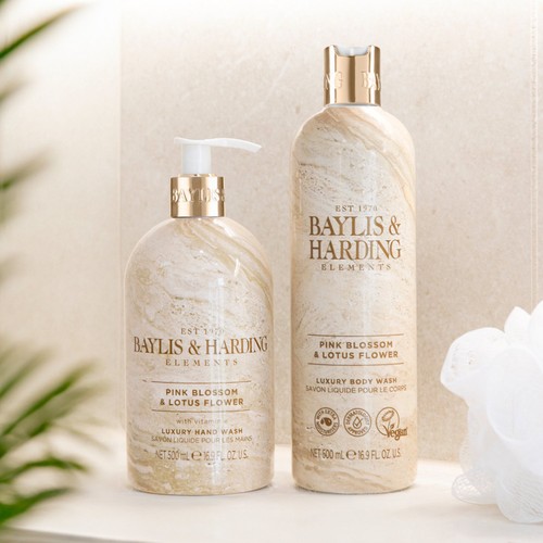 Baylis & Harding Elements Body Wash - Pink Blossom & Lotus Flower thumbnail 2