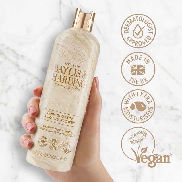 Baylis & Harding Elements Body Wash - Pink Blossom & Lotus Flower thumbnail 4
