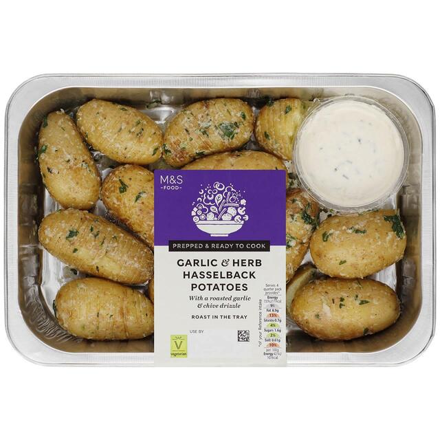 M&S Garlic & Herb Hasselback Potatoes