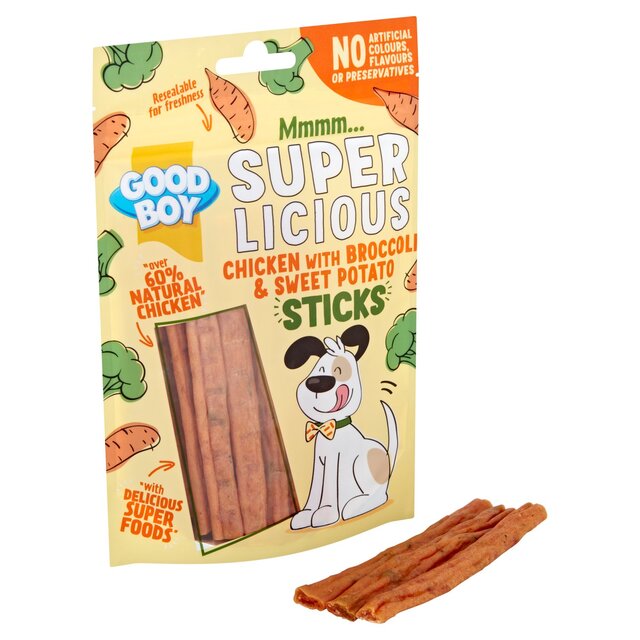 Good Boy Superlicious Chicken, Broccoli & Sweet Potato Stick Dog Treats thumbnail 2