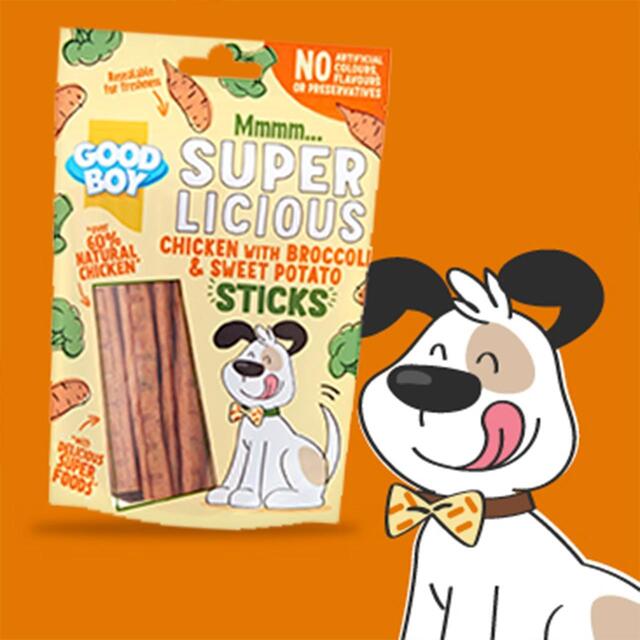 Good Boy Superlicious Chicken, Broccoli & Sweet Potato Stick Dog Treats thumbnail 6