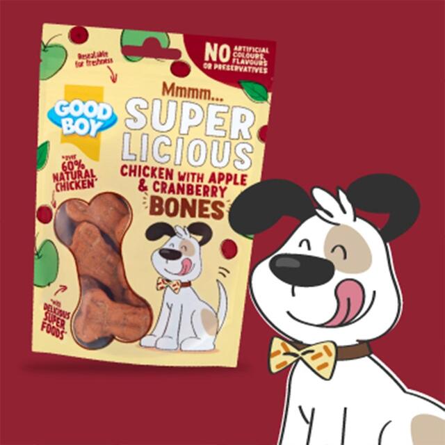 Good Boy Superlicious Chicken, Apple & Cranberry Bone Dog Treats thumbnail 7