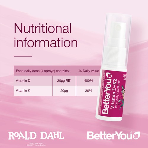 BetterYou Vitamin D+K2 Kids Daily Oral Spray thumbnail 2