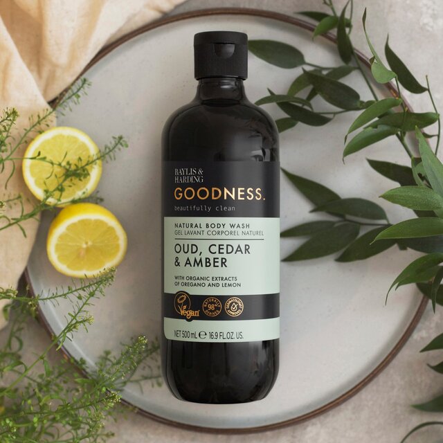 Baylis & Harding Goodness Oud, Cedar & Amber Body Wash thumbnail 3