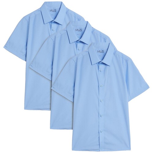 M&S Boys 3 Pack Regular Fit Shirt, 3-4 Y thumbnail 2