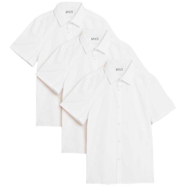 M&S Boys 3 Pack Slim Fit Shirt 3-4 Y