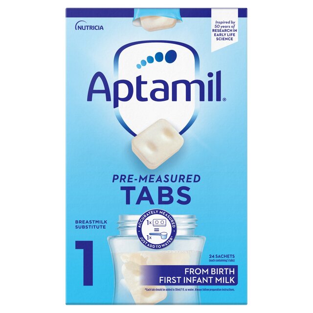 Aptamil 1 First Infant Baby Milk Formula Tabs from Birth 120 Tabs thumbnail 2