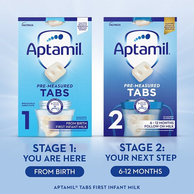 Aptamil 1 First Infant Baby Milk Formula Tabs from Birth 120 Tabs thumbnail 3