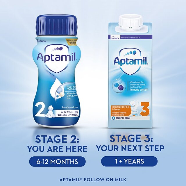 Aptamil 2 Follow On Baby Milk Formula Liquid Ready to Feed 6-12 Months thumbnail 5