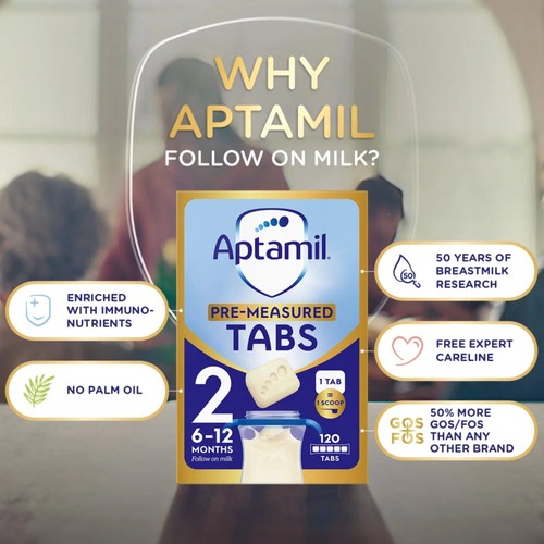 Aptamil 2 Follow On Baby Milk Formula Tabs 6-12 Months  thumbnail 8