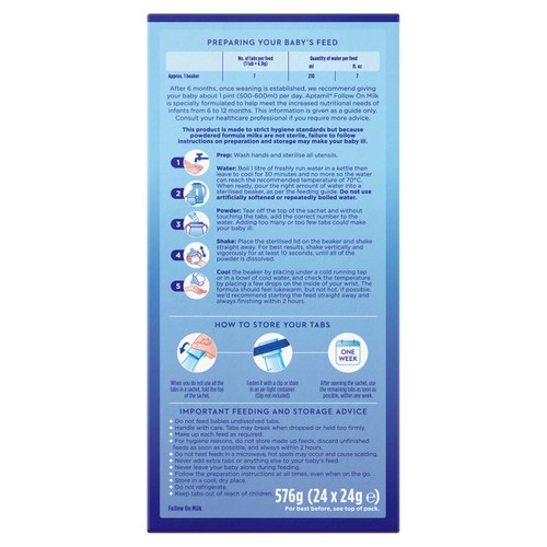 Aptamil 2 Follow On Baby Milk Formula Tabs 6-12 Months  thumbnail 9