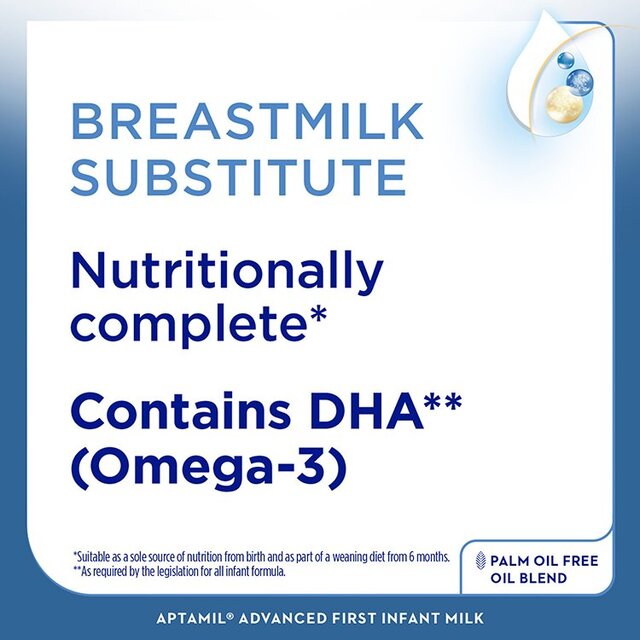 Aptamil Advanced 1 First Infant Baby Milk Formula Powder From Birth thumbnail 3