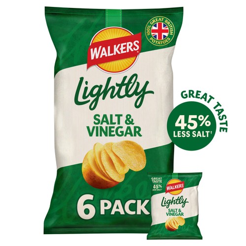Walkers Less Salt A Dash of Salt & Vinegar Multipack Crisps